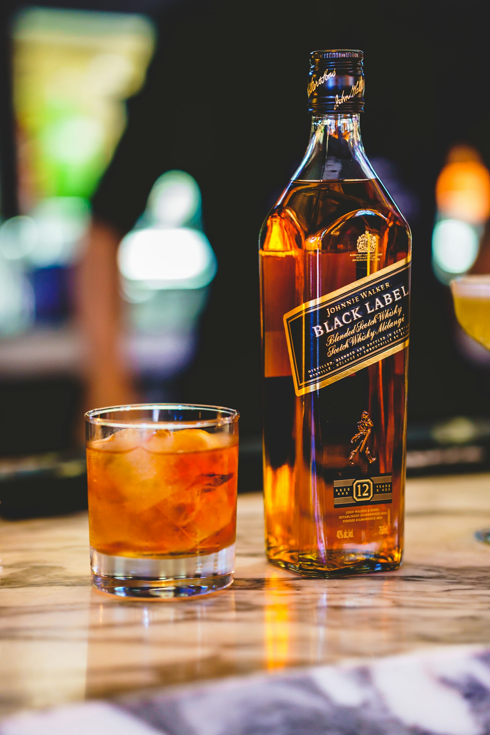 A premium spirit being poured