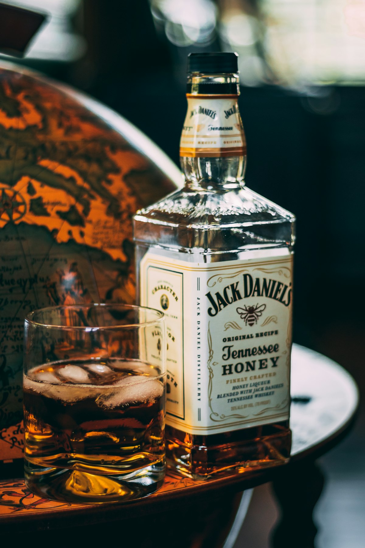 Premium spirit in a glass